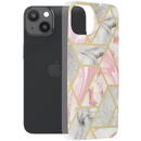 Husa Husa pentru iPhone 14 - Techsuit Marble Series - Pink Hex