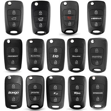 Huse chei auto Husa pentru cheie Hyundai Elantra/Kia Picanto - Techsuit Car Key Case (2003.04) - Black