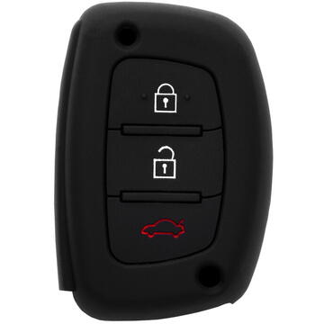 Huse chei auto Husa pentru cheie Hyundai Mistra, Accent, Tucson - Techsuit Car Key Case (1007.02) - Black