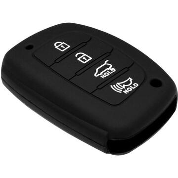 Huse chei auto Husa pentru cheie Hyundai Sonata, Elantra - Techsuit Car Key Case (3003.02) - Black