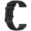 Curea pentru Samsung Galaxy Watch 4/5/Active 2, Huawei Watch GT 3 (42mm)/GT 3 Pro (43mm) - Techsuit Watchband 20mm (W006) - Black