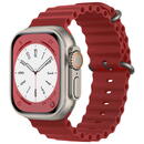 Curea pentru Apple Watch 1/2/3/4/5/6/7/8/SE/SE 2 (38/40/41mm) - Techsuit Watchband (W038) - Wine Red