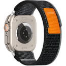 Curea pentru Apple Watch 1/2/3/4/5/6/7/8/SE/SE 2/Ultra (42/44/45/49mm) - Techsuit Watchband (W039) - Black / Gray