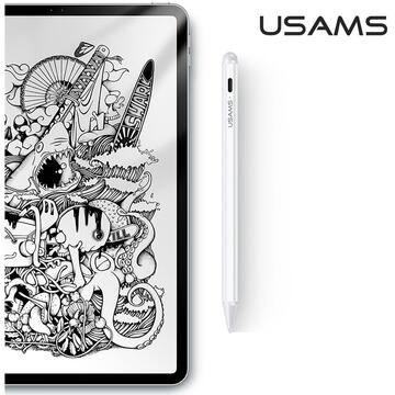 Stylus Pen - USAMS Active Touch Screen (US-ZB135) - White