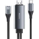 Accesorii Audio Hi-Fi Cablu Video Adaptor Type-C la HDMI, Type-C, 4K 60Hz, 1.8m - Yesido (HM01) - Black