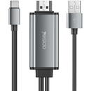 Accesorii Audio Hi-Fi Cablu Video Type-C la HDMI, USB 4K@30Hz 1.8m - Yesido (HM02) - Black