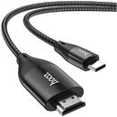 Accesorii Audio Hi-Fi Cablu Video Type-C la HDMI 4K 30Hz, 2m - Hoco (UA16) - Grey