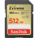 Card memorie SanDisk EXTREME 512GB SDXC card memorie, Viteza de scriere: 130 MB/s,Viteza de citire: 180 MB/s