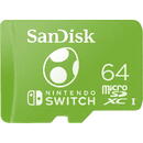 Card memorie SanDisk MICROSDXC UHS-I CARD F/NINTENDO/SWITCH YOSI EDITION 64GB