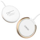Duzzona - Wireless Charger (W1) - with Magnetic Attach on iPhone and Desk Stand, 15W - White