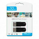 Memorie USB PNY ATTACHE 4 USB 2.0 2X32GB, Citire 25MB/S, Scriere 8MB/S