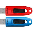 Memorie USB SanDisk Ultra - USB 3.0, 32 GB, Albastru/Rosu