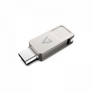 Memorie USB V7 Memorie USB, Argintiu, 128 GB TYPE-C+USB 3.2 GEN1