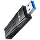 Card reader Cititor de Carduri USB, TF, SD - Hoco Mindful (HB20) - Black