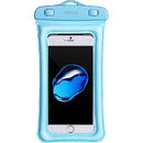 Husa Waterproof pentru Telefon 6 inch - USAMS Bag (US-YD007) - Blue
