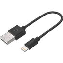 Cable USB to Lightning Cygnett 12W 0.1m (black)