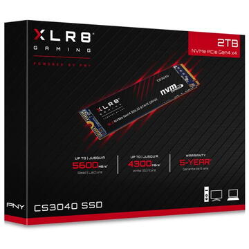 SSD PNY XLR8 CS3040 2TB, PCI Express 4.0 x4, M.2 2280