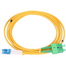 Extralink LC/UPC-SC/APC | Patchcord | Single Mode, Duplex, G652D, PVC, 3mm, 2m