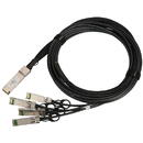Extralink QSFP+ DAC | QSFP+ Cable | DAC, 40Gbps to 4x 10Gbps 3m, 30AWG