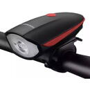 Bicycle electronic bell and light Rockbros 7588 (black and red)