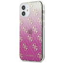 Husa Guess GUHCP12SPCU4GGPI iPhone 12 mini 5.4&quot; pink/pink hardcase 4G Gradient