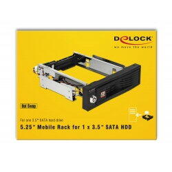 HDD Rack Delock 5.25 Mobile Rack for 1 x 3.5 SATA HDD