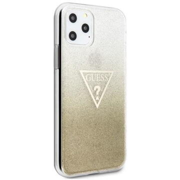 Husa Guess Husa Capac Spate Glitter Triangle Auriu APPLE iPhone 11 Pro Max