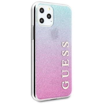 Husa Guess Husa Glitter Gradient iPhone 11 Pro Max Roz Albastru