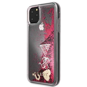 Husa Guess Husa Hearts Glitter iPhone 11 Pro Max Rosu