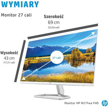Monitor LED HP M27fwa, 27inch, 1920x1080, 5ms, White