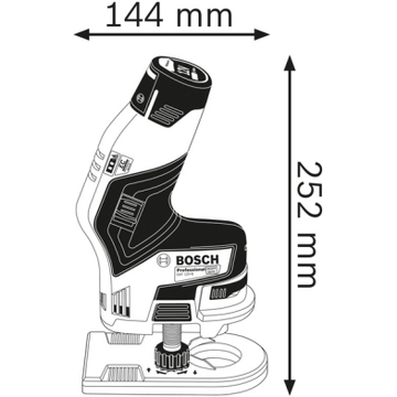 Bosch GKF 12V-8 Masina de frezat muchii cu 2 acumulatori Li-Ion 3Ah + L-Boxx