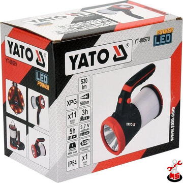 Yato Lanternă 3 în 1 cu acumulator 530LM YT-08579