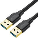 Ugreen cable USB-A - USB-A USB3.0 5Gb/s 0.5m black (US128)