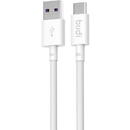 USB to USB-C cable Budi 5A, 1m (white)