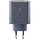 Incarcator de retea Wall charger Acefast A45, 2x USB-C, 1xUSB-A, 65W PD (grey)
