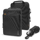Tomtoc - Tablet Shoulder Bag (B03B1D1) - with Organized Space for Business Essentials, 360 Protection, 12.9″ - Black