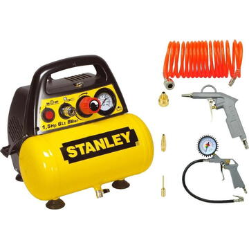 Stanley C6BB304STN071, pneumatic kit, 8bar, 6L, 180l/min, Negru/Galben
