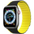 Curea pentru Apple Watch 1/2/3/4/5/6/7/8/SE/SE 2 (38/40/41mm) - Dux Ducis LD Series - Black / Yellow