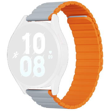 Curea pentru Huawei Watch GT 2 (46mm)/GT 2 Pro/GT 3 Pro (46mm)/Ultimate, Xiaomi Watch S1 - Dux Ducis LD Series - Grey / Orange