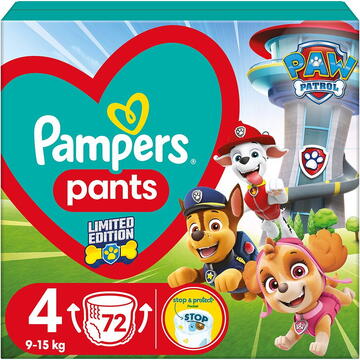 PAMPERS WB Paw Patrol diapers size 4 9-15kg 72 pcs.