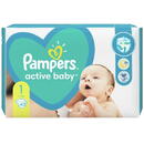 Pampers Active Baby Diapers 2-5kg, size 1 NEWBORN, 43pcs