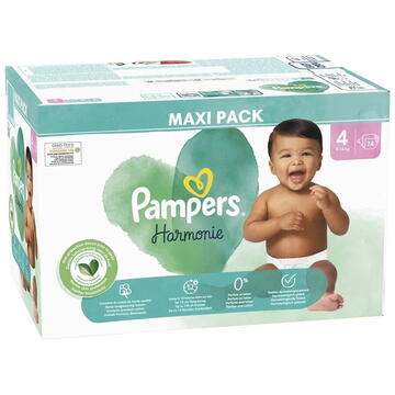 Pampers Harmonie Baby Diapers 9-14kg, size 4-MAXI, 74pcs