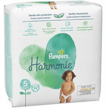 Pampers Harmonie Diapers 11-16kg, size 5-JUNIOR, 24pcs