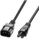 LINDY IEC C5 power extension cable, 2m, black