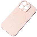 Husa Hurtel iPhone 14 Plus Silicone Magnetic Case Magsafe - beige
