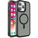 Husa Hurtel Armored magnetic iPhone 14 Pro Max MagSafe Color Matte Case - black