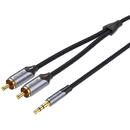 Accesorii Audio Hi-Fi 2xRCA cable (Cinch) jack to 3.5mm Vention BCNBK 8m (grey)