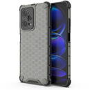 Husa Hurtel Honeycomb case for Xiaomi Redmi Note 12 Pro+ armored hybrid cover black