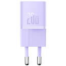 Incarcator de retea Baseus Mini wall charger GaN5 20W (purple)