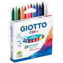 Articole pentru scoala Creioane cerate din plastic, 24 culori/cutie, GIOTTO Cera
